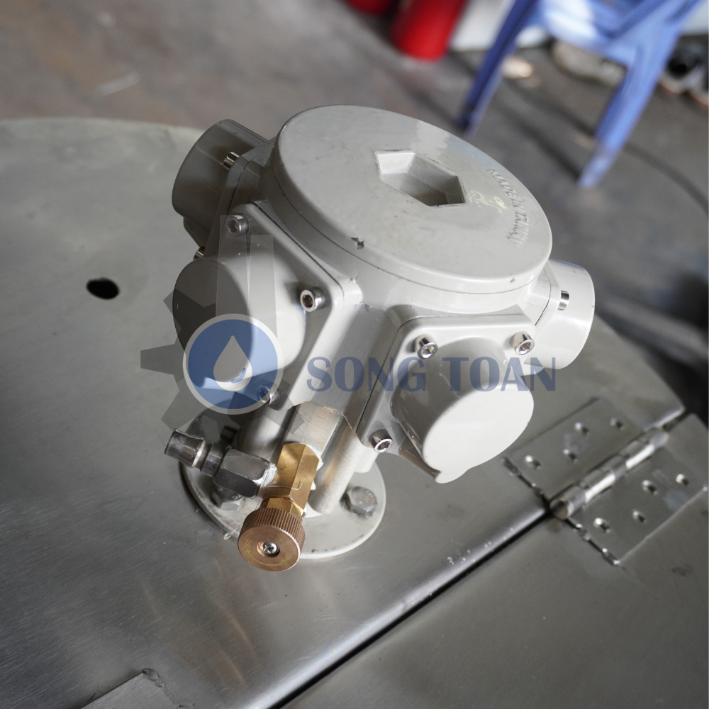 bồn khuấy 100 lít motor hơi khí nén 5 piston
